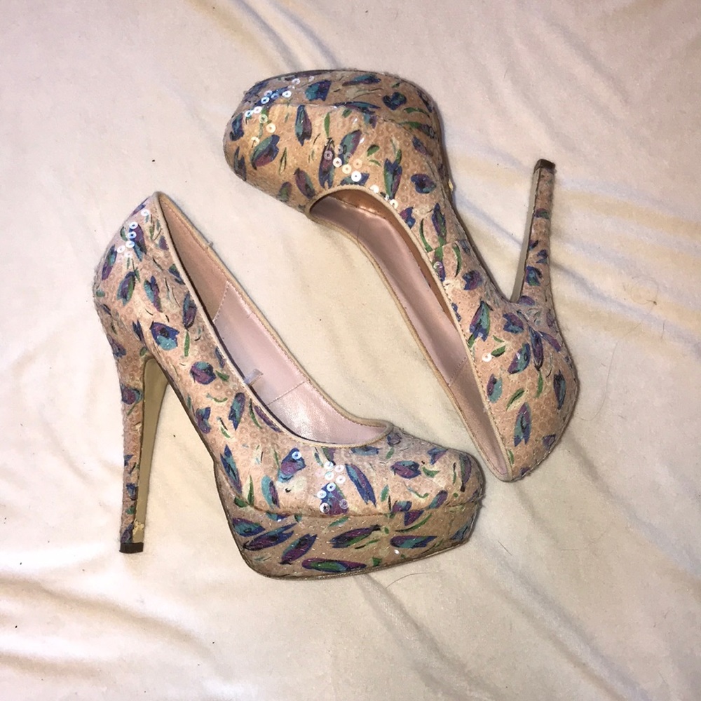 Sequined heels